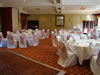 White Chair Cover Pink Taffeta Sash